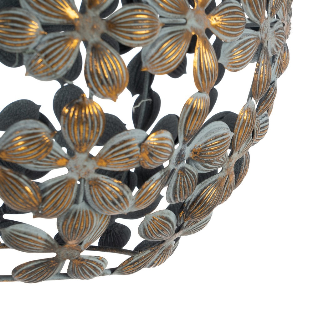 LÁMPARA TECHO ORO VIEJO METAL 31 X 31 X 34 CM