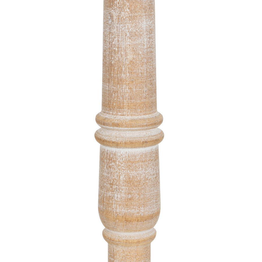 LÁMPARA MESA NATURAL MADERA / TEJIDO 40 X 40 X 82,50 CM
