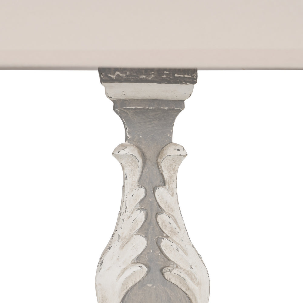 GREY RESIN-FABRIC TABLE LAMP 44 X 44 X 100 CM