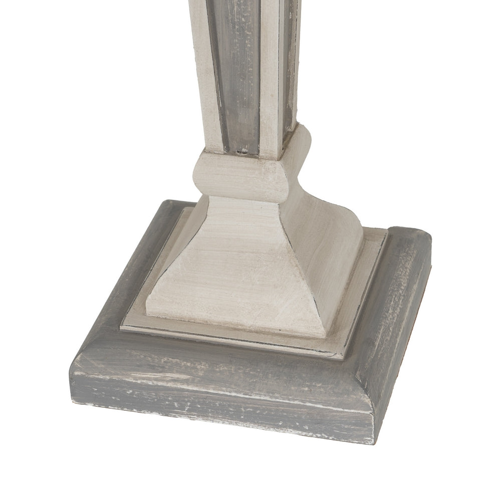 GREY RESIN-FABRIC TABLE LAMP 44 X 44 X 100 CM