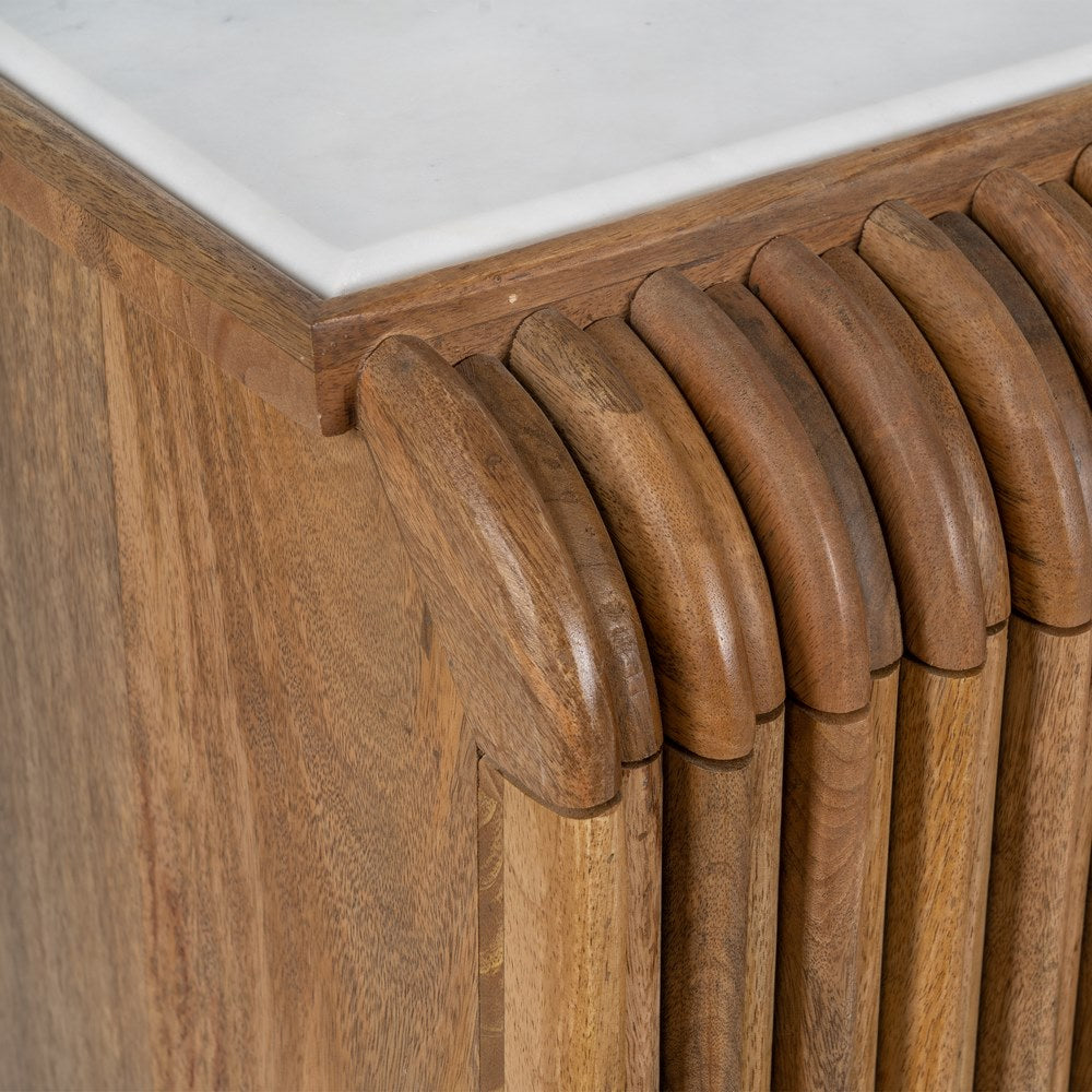 NATURAL MANGO WOOD SIDEBOARD LIVING ROOM 152 X 40 X 84.50 CM