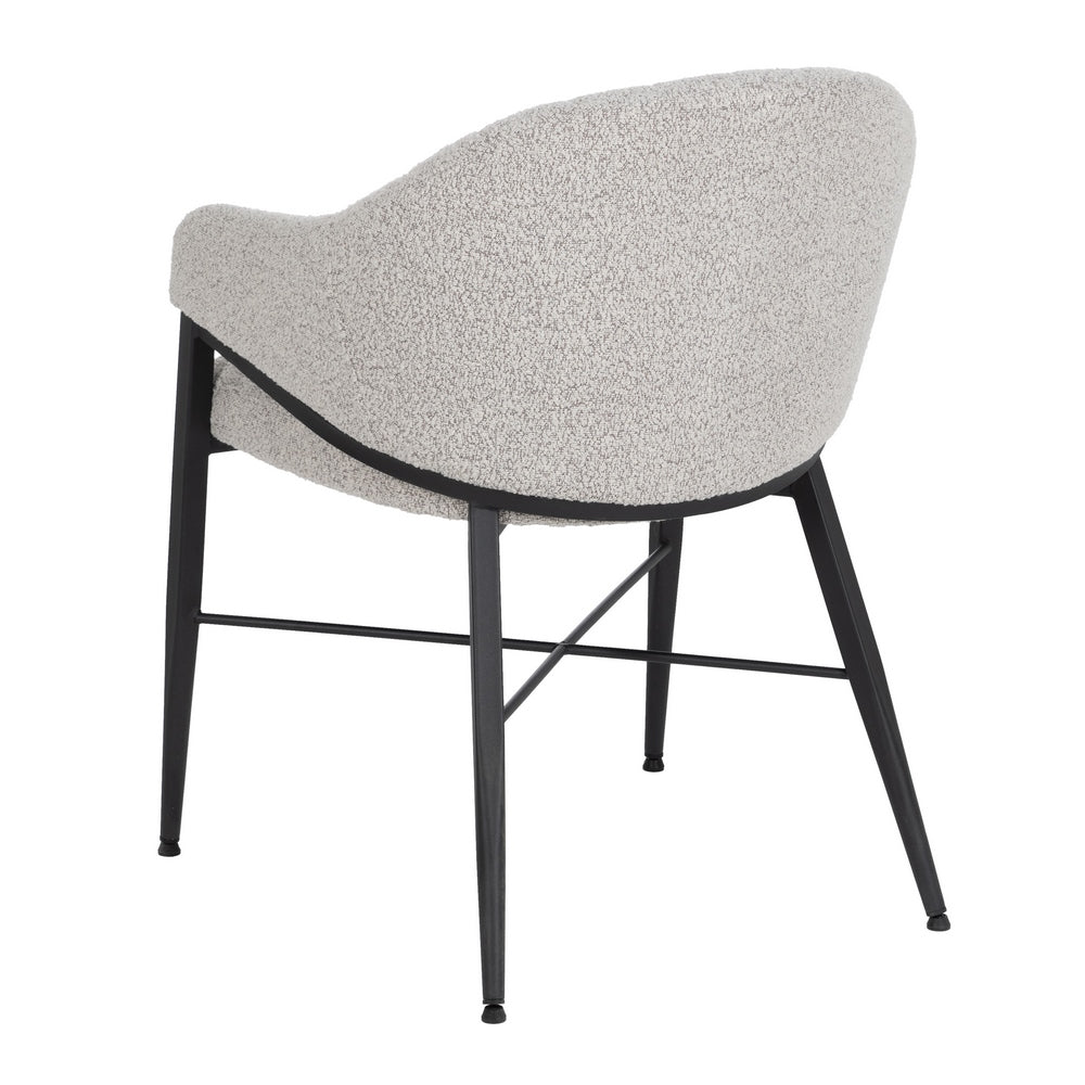 ARMCHAIR GREY FABRIC-METAL LOUNGE 56 X 61 X 82 CM