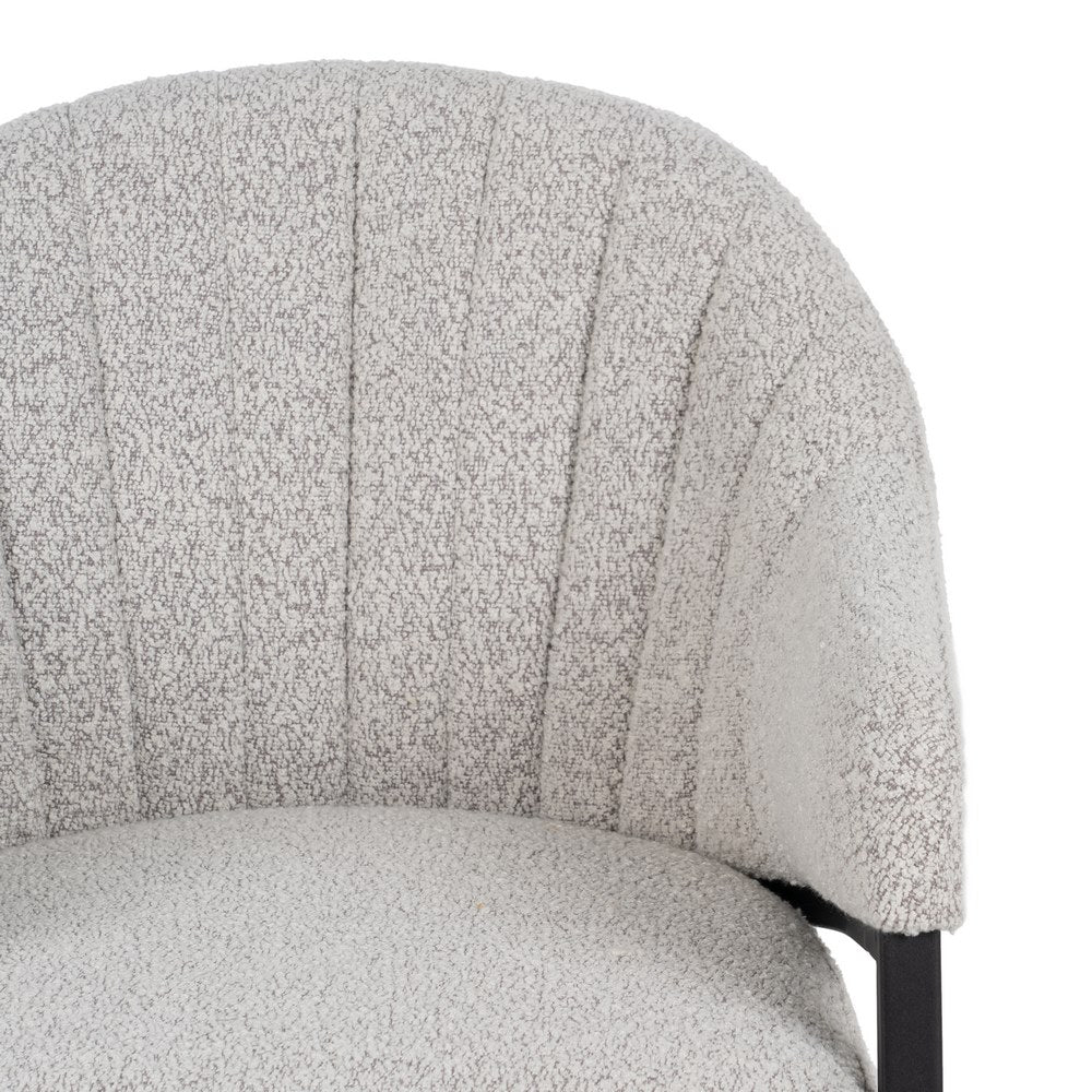 ARMCHAIR GREY FABRIC-METAL LOUNGE 56 X 61 X 82 CM