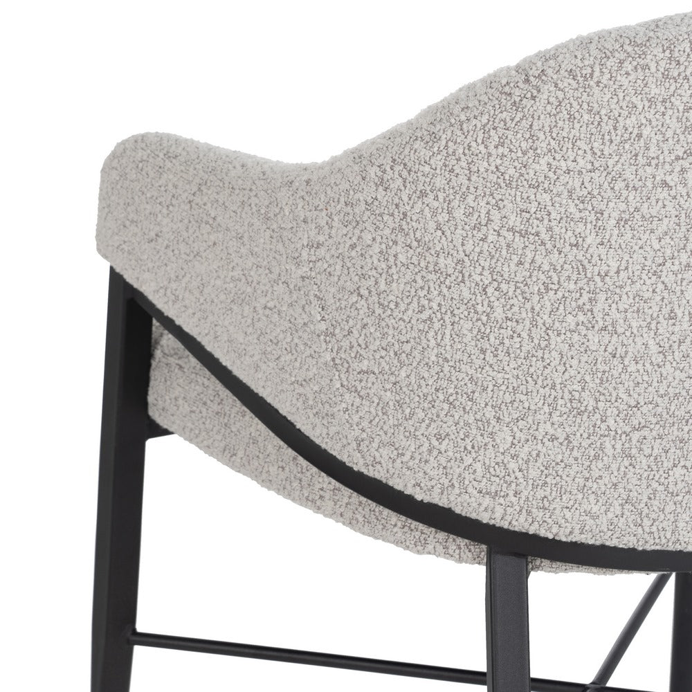 ARMCHAIR GREY FABRIC-METAL LOUNGE 56 X 61 X 82 CM