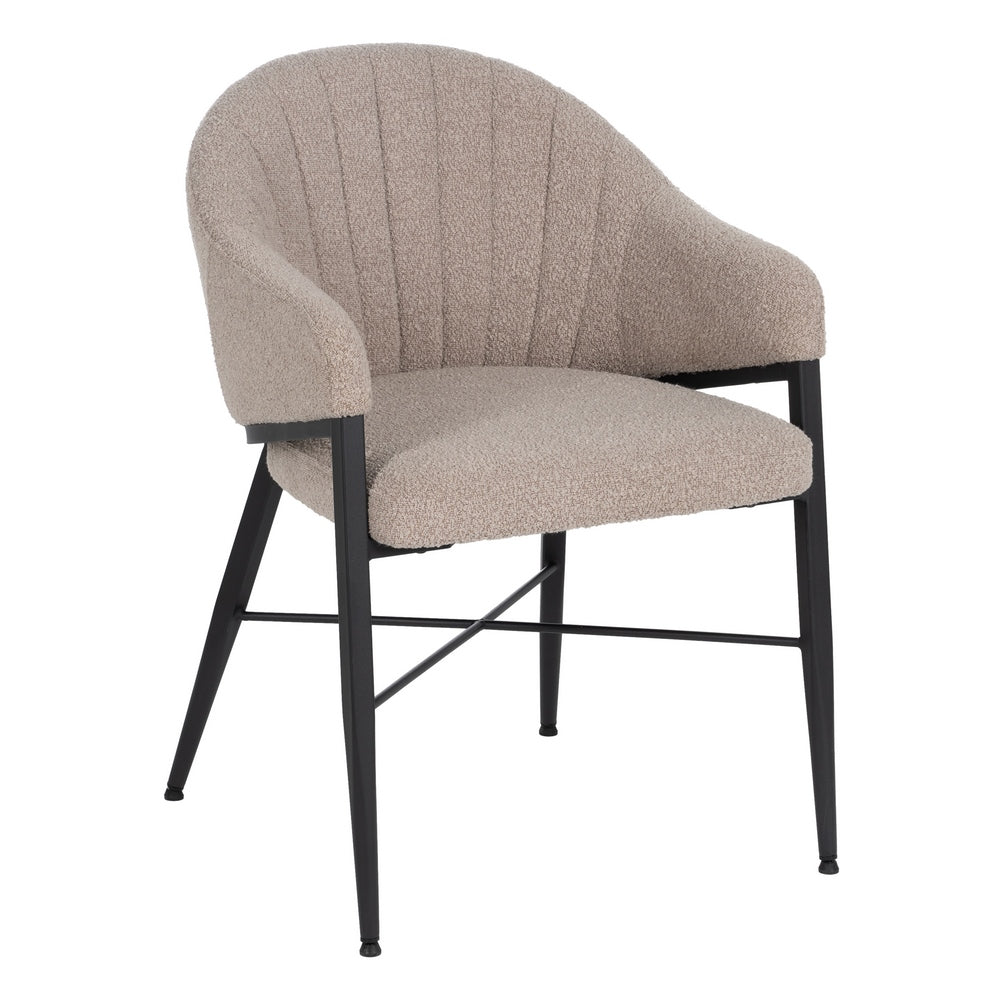 ARMCHAIR BEIGE FABRIC-METAL LIVING ROOM 56 X 61 X 82 CM