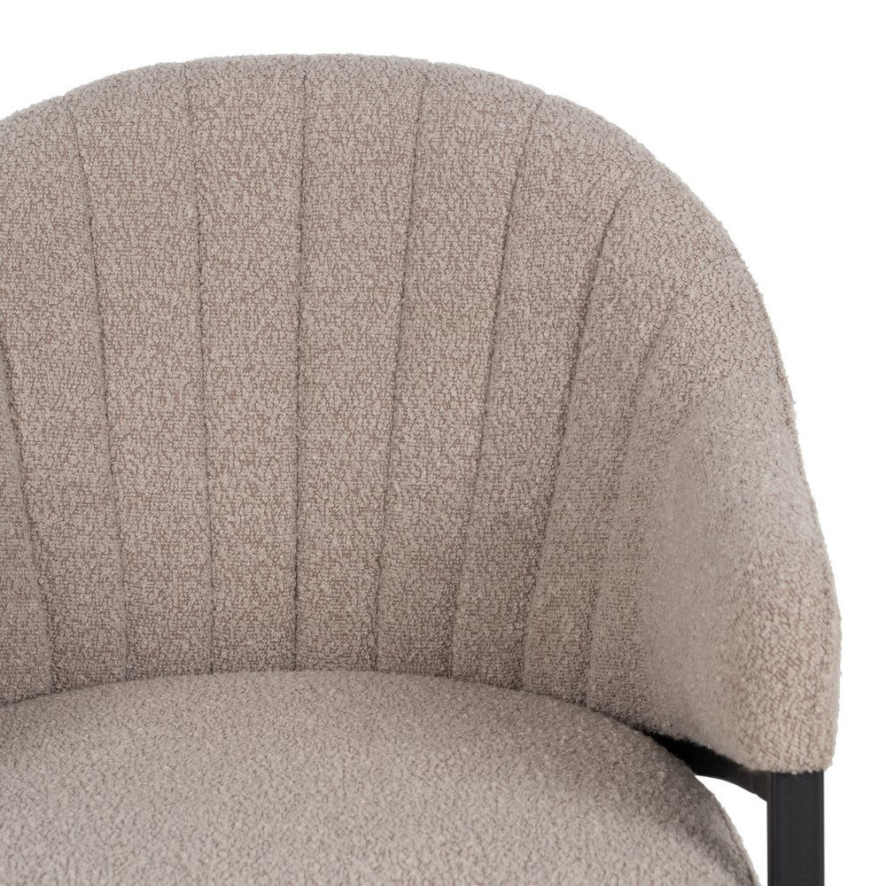 ARMCHAIR BEIGE FABRIC-METAL LIVING ROOM 56 X 61 X 82 CM