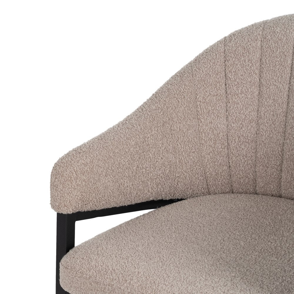 ARMCHAIR BEIGE FABRIC-METAL LIVING ROOM 56 X 61 X 82 CM