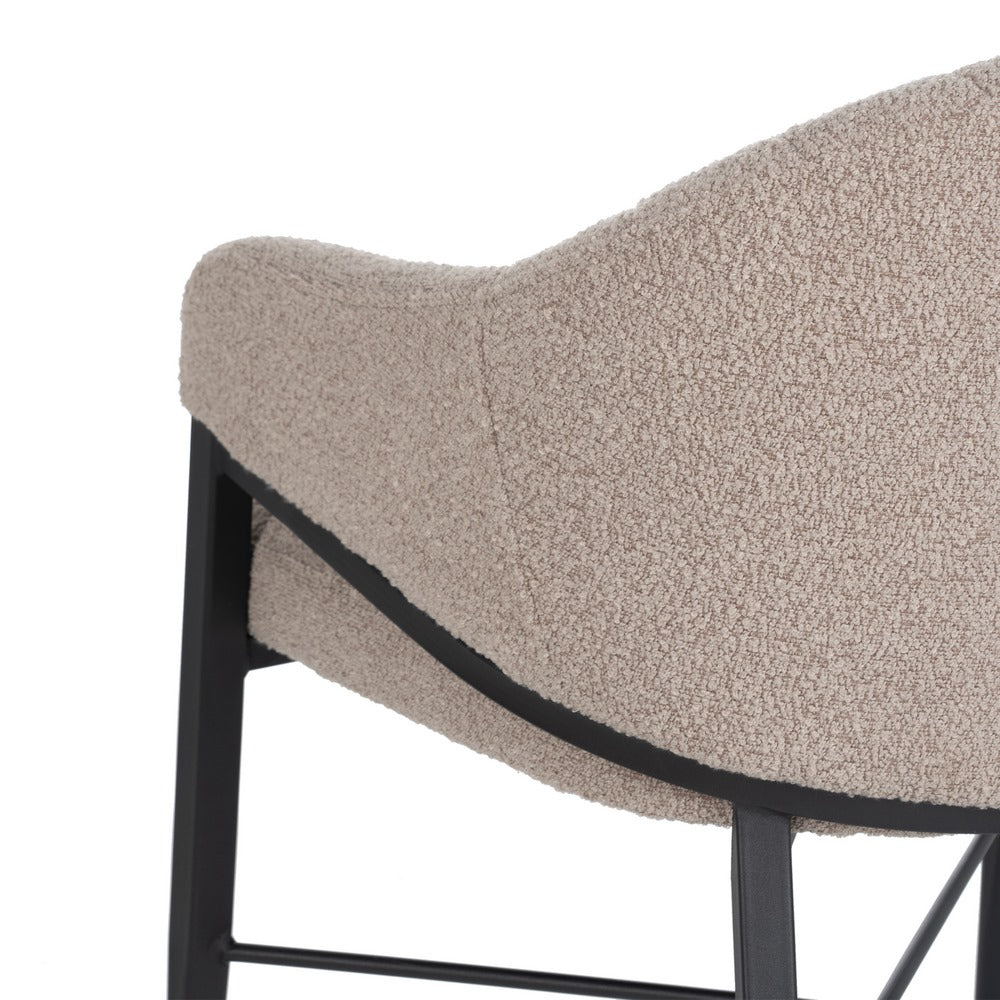 ARMCHAIR BEIGE FABRIC-METAL LIVING ROOM 56 X 61 X 82 CM
