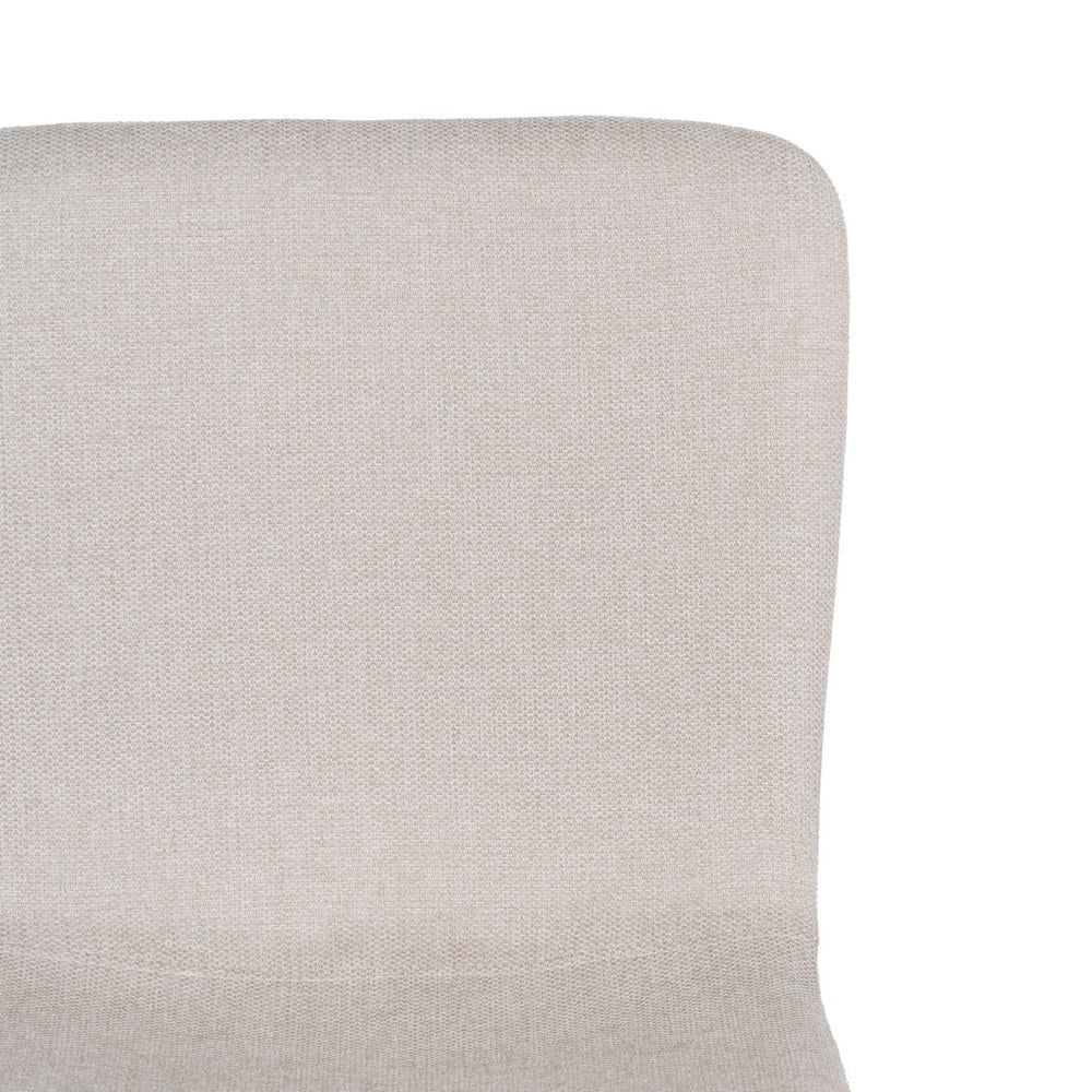 CREAM FABRIC AND METAL DINING CHAIR 44 X 55 X 82 CM