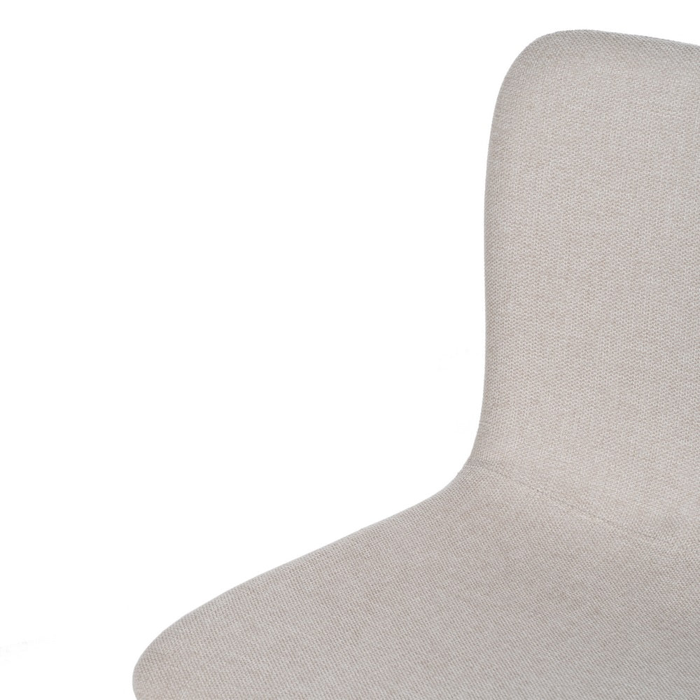 CREAM FABRIC AND METAL DINING CHAIR 44 X 55 X 82 CM