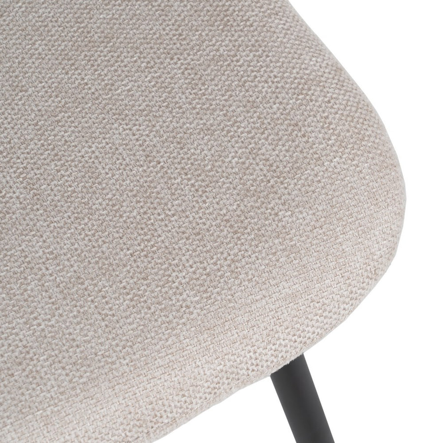 SILLA CREMA TEJIDO-METAL SALÓN 44 X 55 X 82 CM