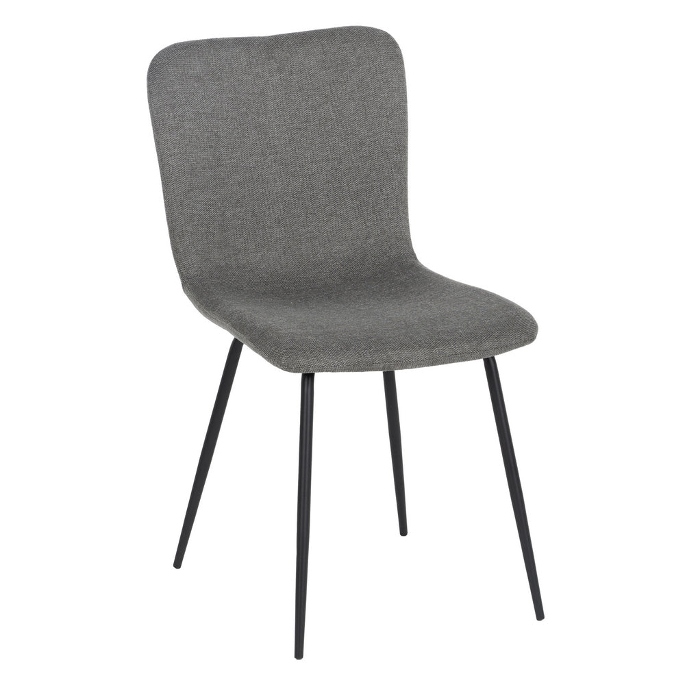 GREY FABRIC-METAL LOUNGE CHAIR 44 X 55 X 82 CM