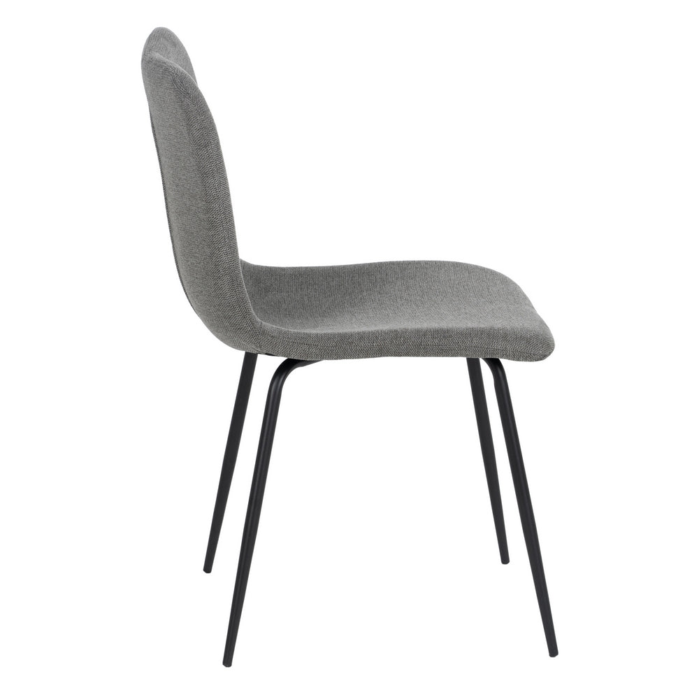 GREY FABRIC-METAL LOUNGE CHAIR 44 X 55 X 82 CM