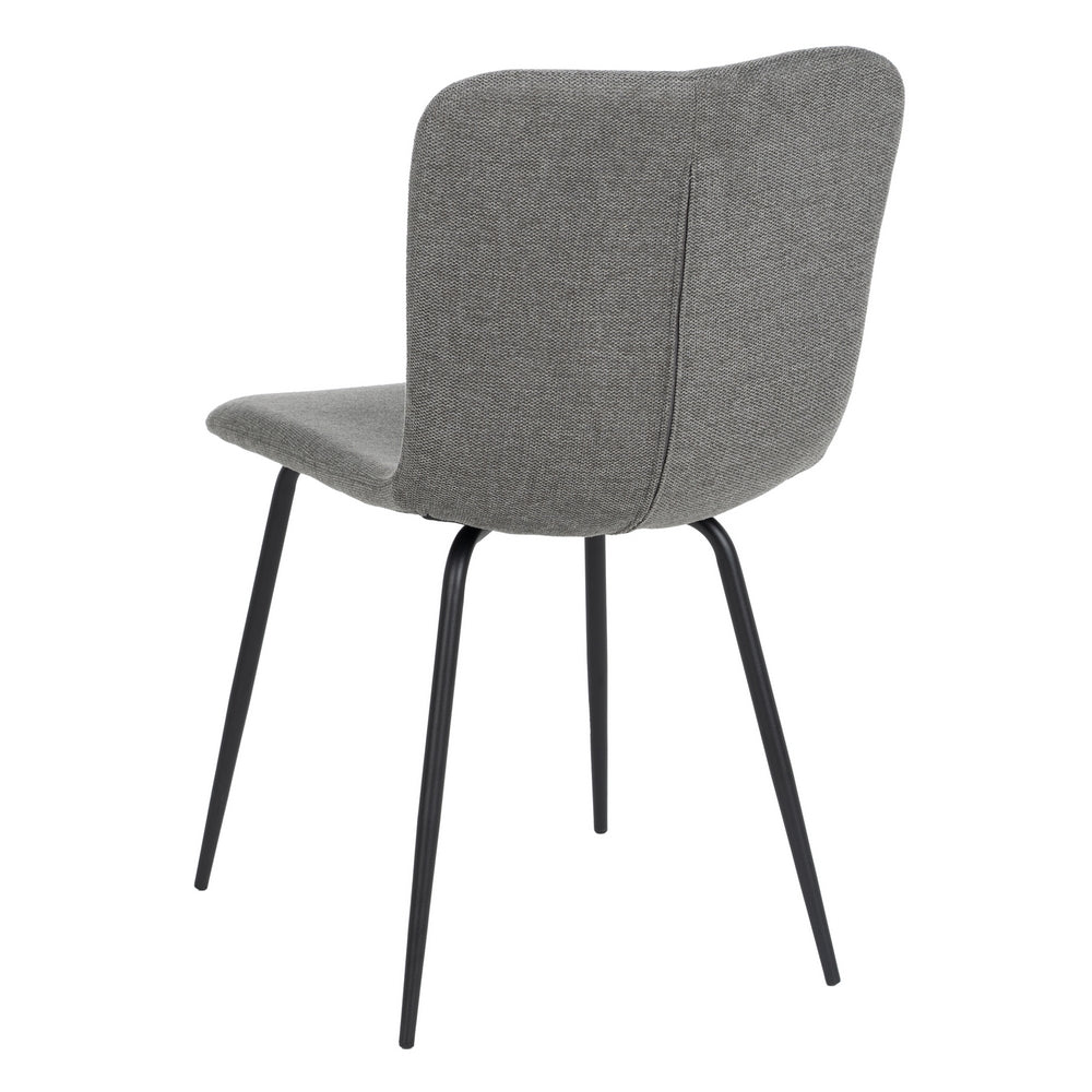 GREY FABRIC-METAL LOUNGE CHAIR 44 X 55 X 82 CM