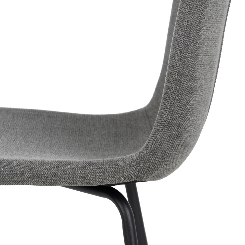 GREY FABRIC-METAL LOUNGE CHAIR 44 X 55 X 82 CM