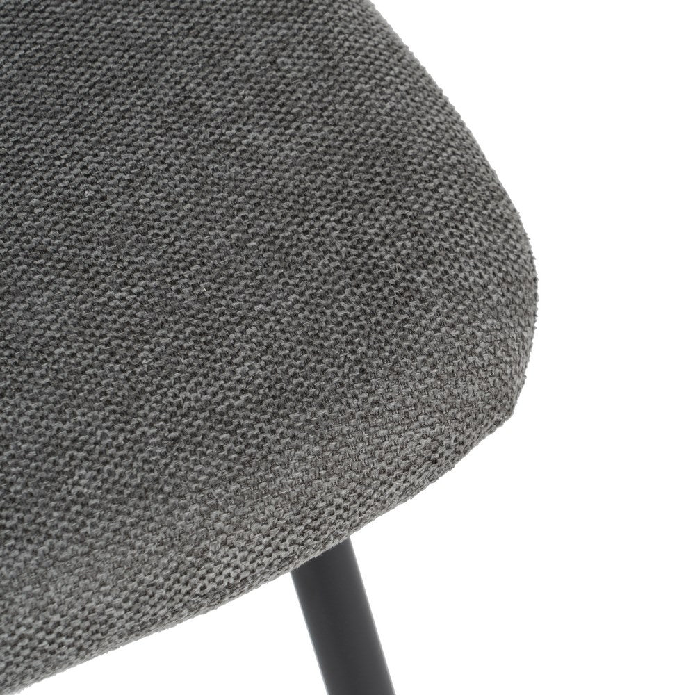 GREY FABRIC-METAL LOUNGE CHAIR 44 X 55 X 82 CM