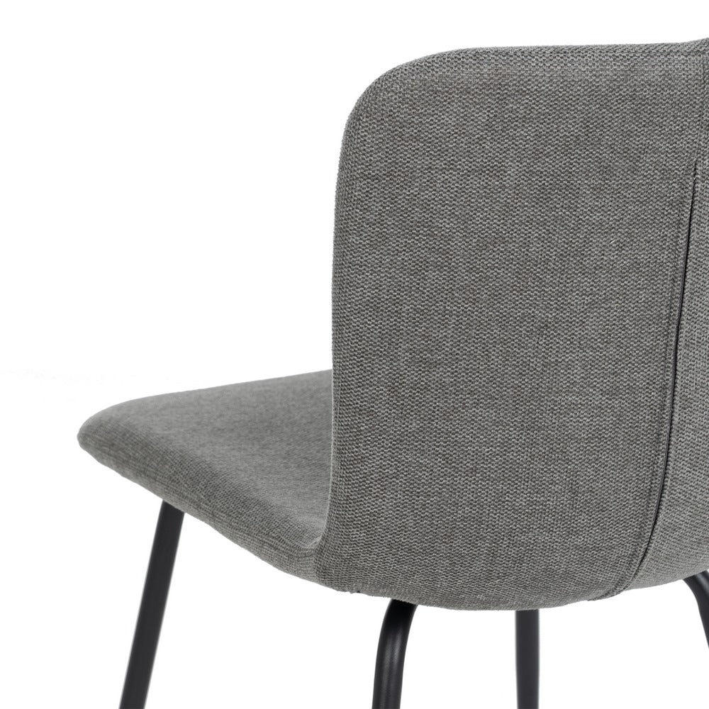 GREY FABRIC-METAL LOUNGE CHAIR 44 X 55 X 82 CM