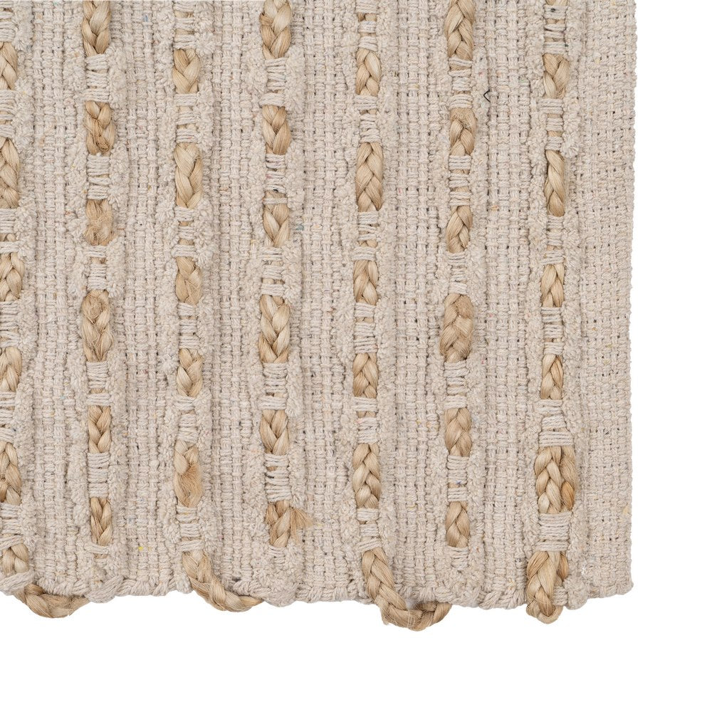 NATURAL RUG-WHITE JUTE-COTTON 160 X 230 CM