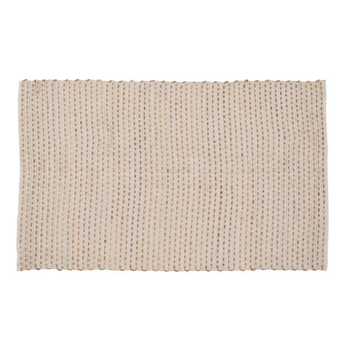 ALFOMBRA NATURAL-BLANCO YUTE-ALGOD�N 160 X 230 CM