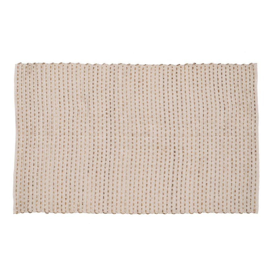 ALFOMBRA NATURAL-BLANCO YUTE-ALGODÓN 160 X 230 CM