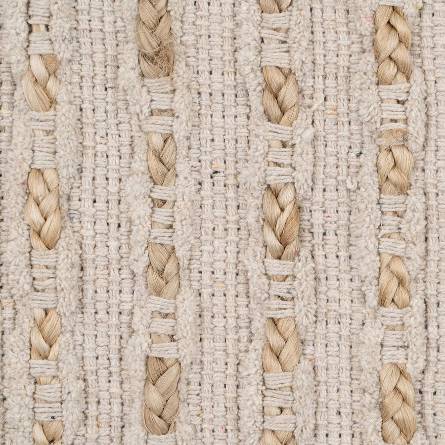 ALFOMBRA NATURAL-BLANCO YUTE-ALGODÓN 200 X 290 CM