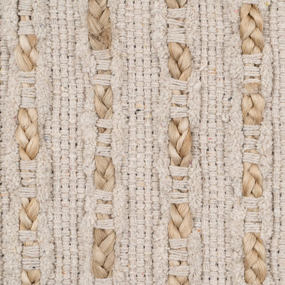 NATURAL RUG-WHITE JUTE-COTTON 200 X 290 CM