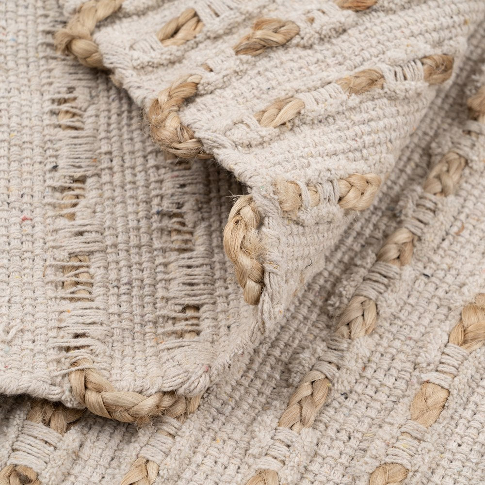 NATURAL RUG-WHITE JUTE-COTTON 200 X 290 CM