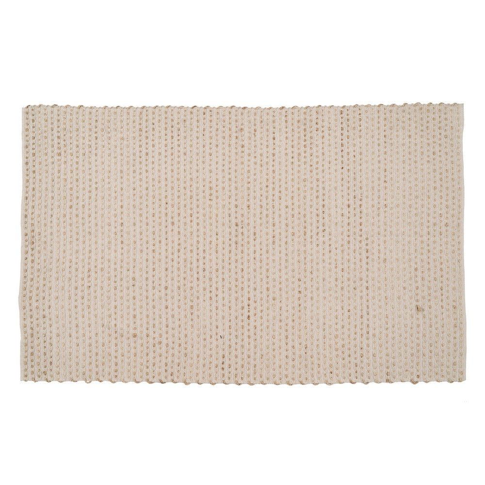 ALFOMBRA NATURAL-BLANCO YUTE-ALGODÓN 200 X 290 CM