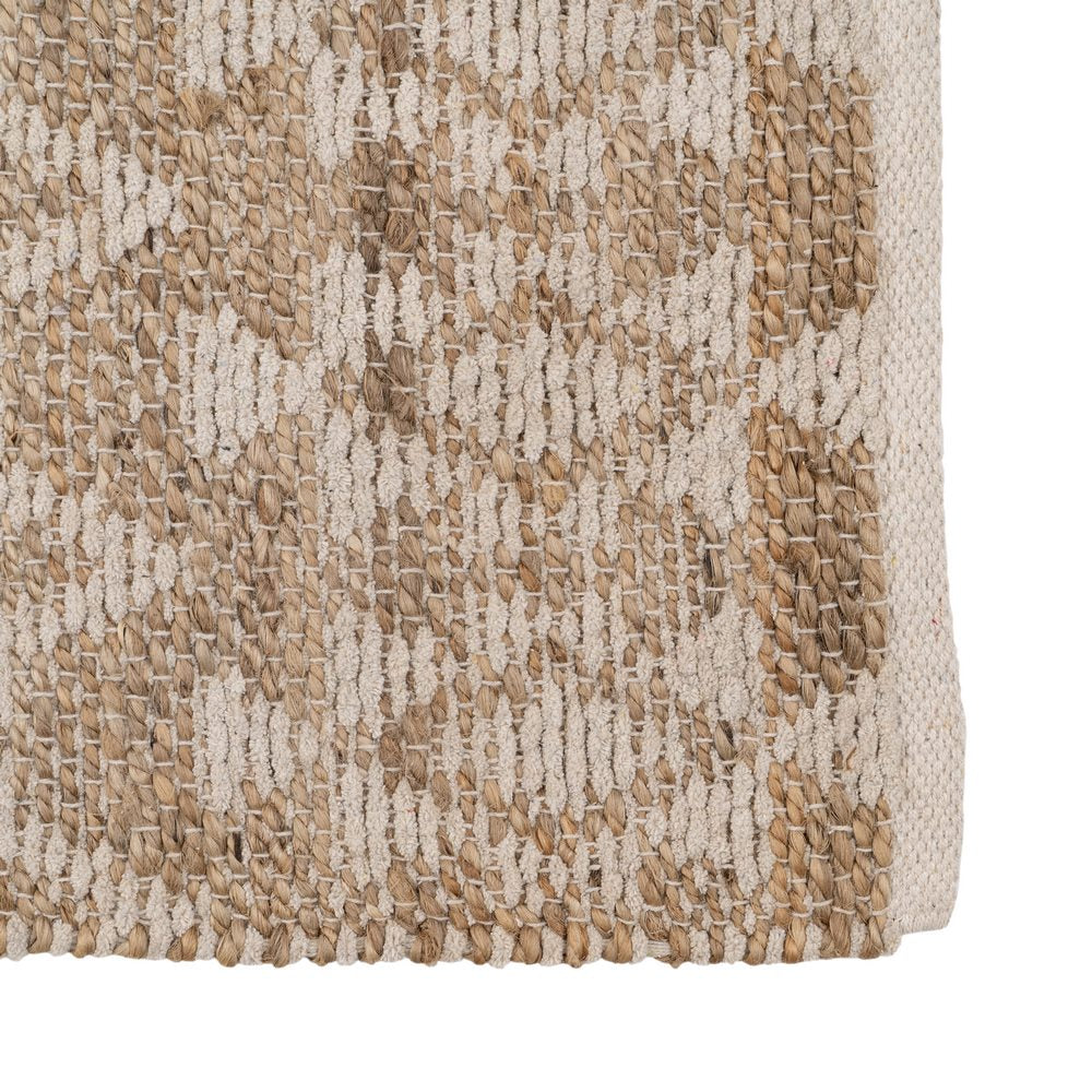 NATURAL RUG-WHITE JUTE-COTTON 160 X 230 CM