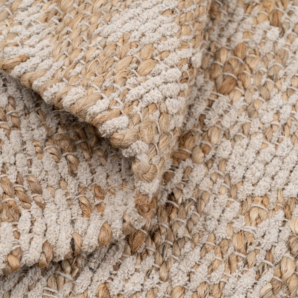 NATURAL RUG-WHITE JUTE-COTTON 160 X 230 CM