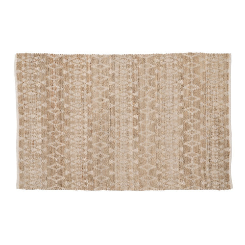 ALFOMBRA NATURAL-BLANCO YUTE-ALGOD�N 160 X 230 CM