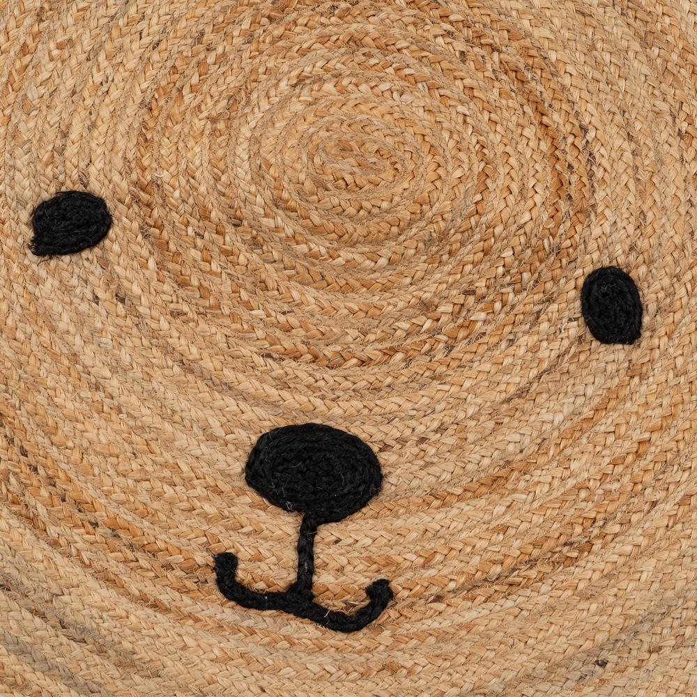 ALFOMBRA NATURAL YUTE DECORACIÓN 100 X 100 CM