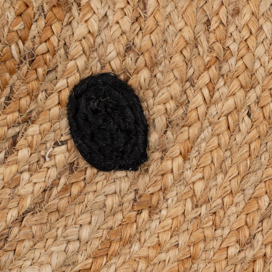 ALFOMBRA NATURAL YUTE DECORACIÓN 100 X 100 CM
