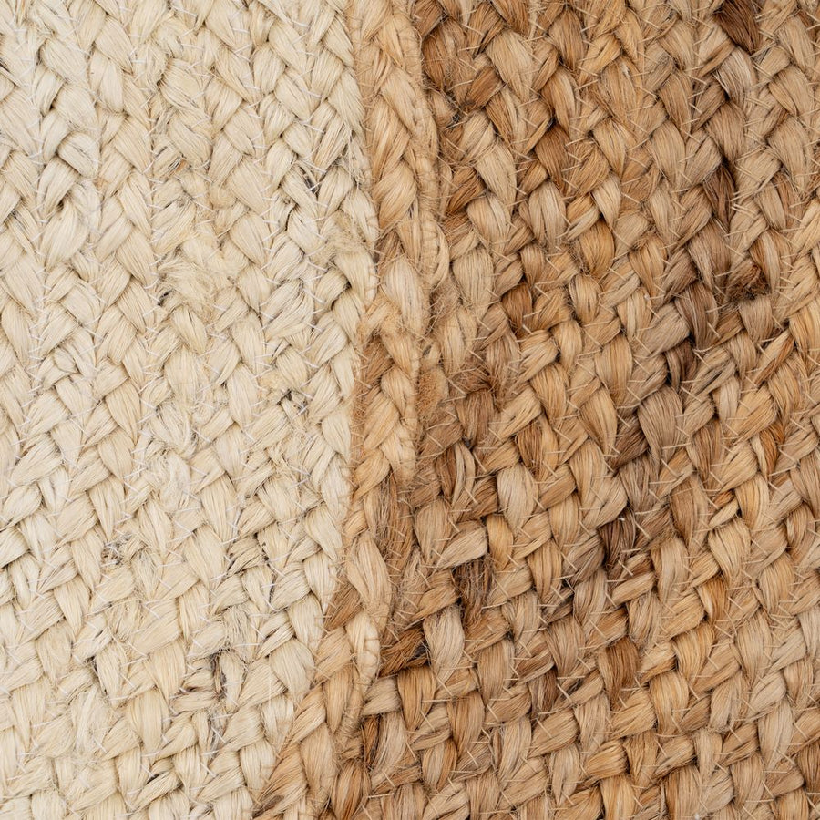 ALFOMBRA NATURAL-BLANCO YUTE DECORACIÓN 100 X 100 CM