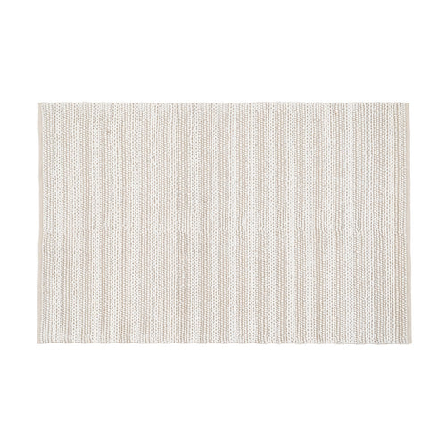 ALFOMBRA CREMA TEJIDO DECORACIÓN 160 X 230 CM