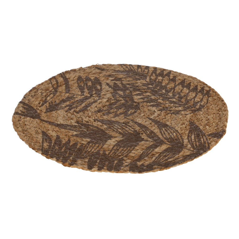 BROWN FIBER PRINTED PLACEMAT 38 X 38 CM