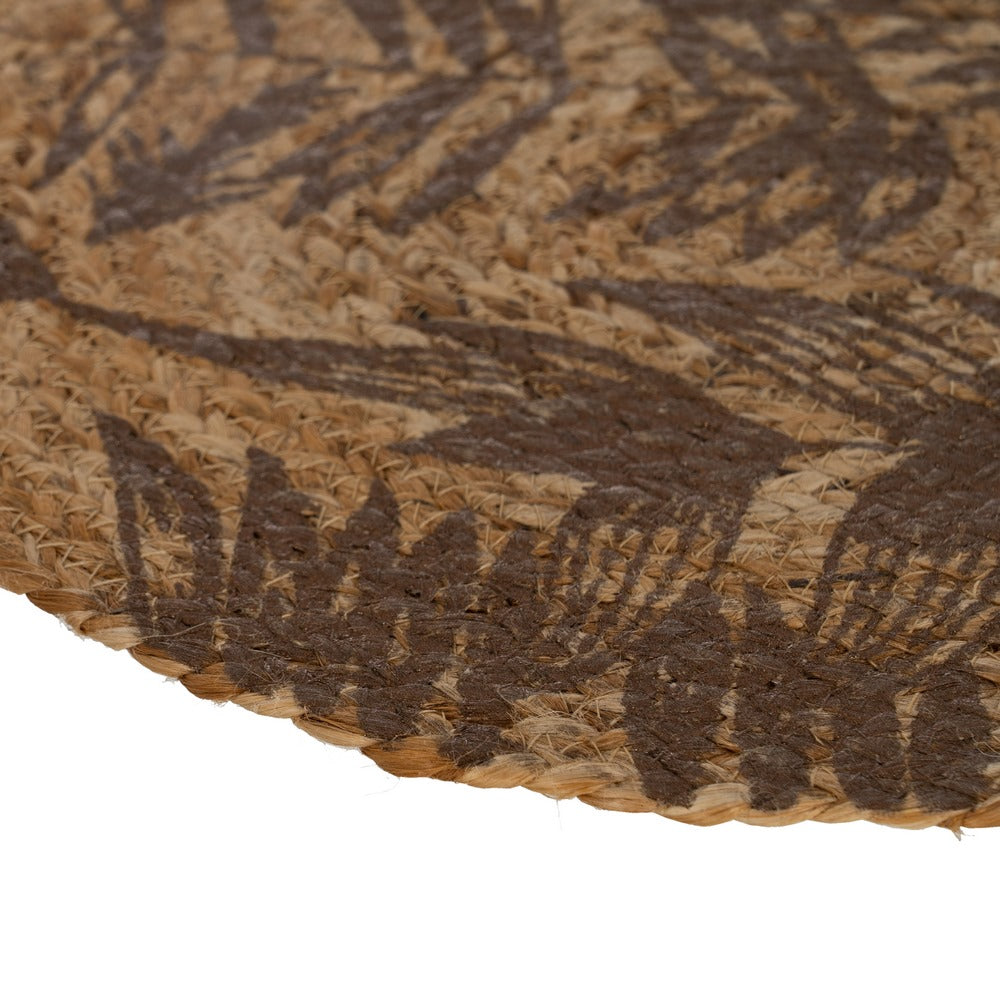 BROWN FIBER PRINTED PLACEMAT 38 X 38 CM