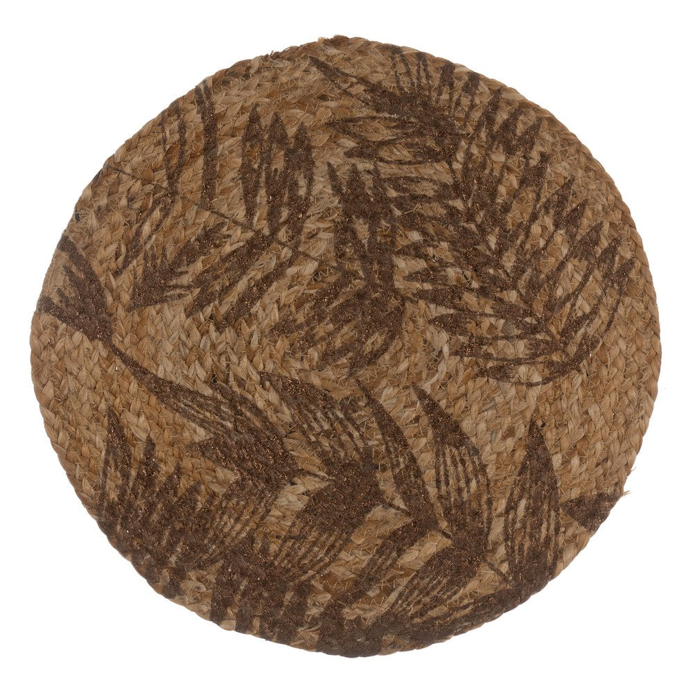 SALVAMANTEL IMPRESO MARR�N FIBRA 38 X 38 CM