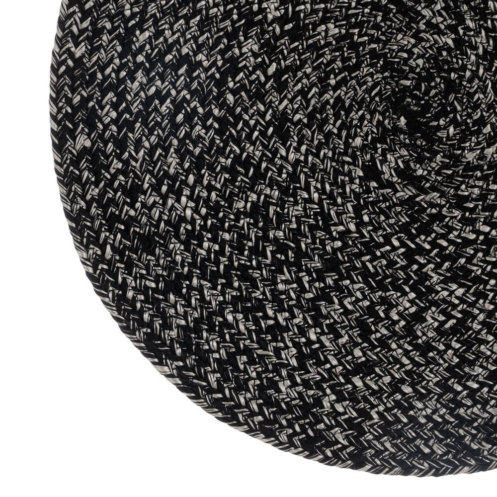 SALVAMANTEL TRENZADO NEGRO-BLANCO 38 X 38 CM