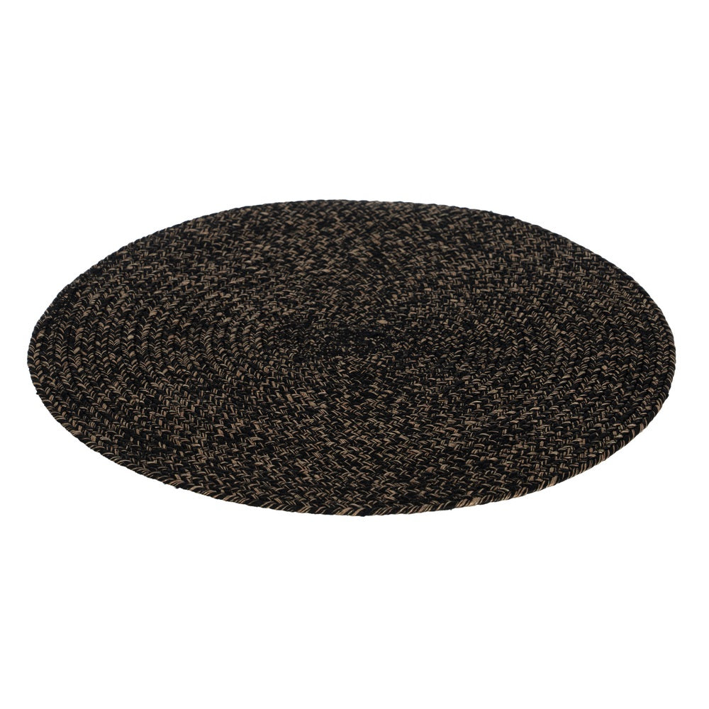 BRAIDED BROWN-BLACK PLACEMAT 38 X 38 CM
