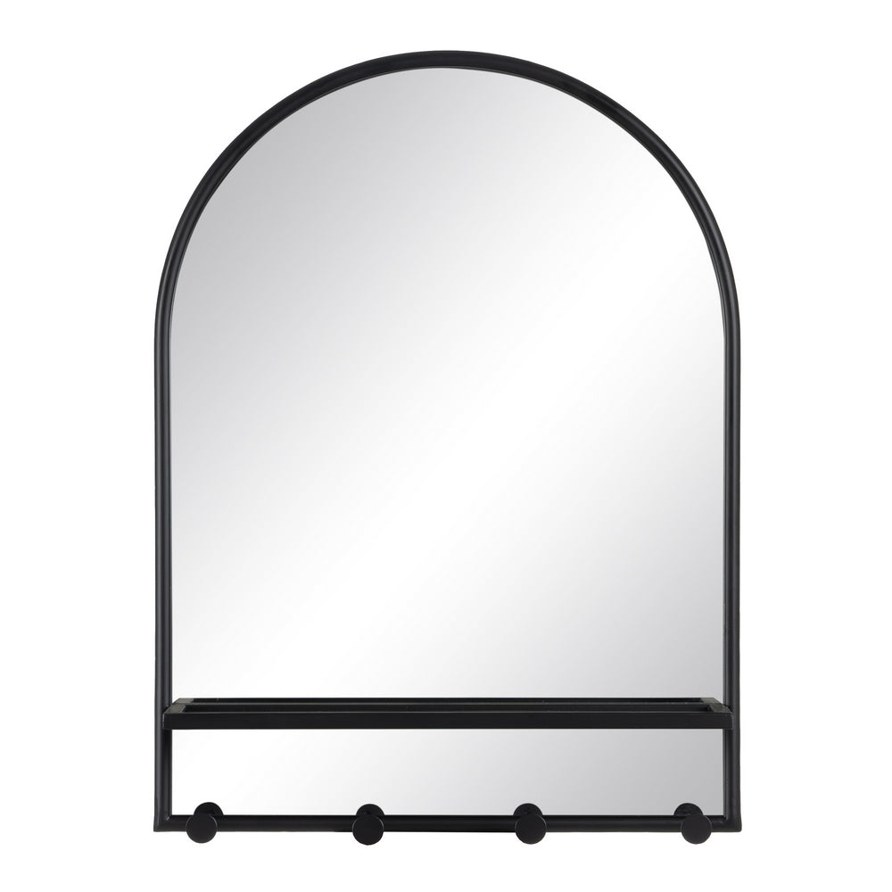 ESPEJO PERCHERO NEGRO METAL-CRISTAL 60 X 17 X 80,50 CM