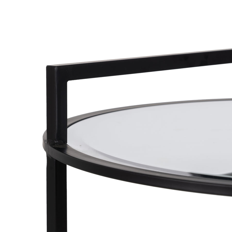 MESITA NEGRO METAL-ESPEJO SALÓN 59 X 59 X 67,50 CM
