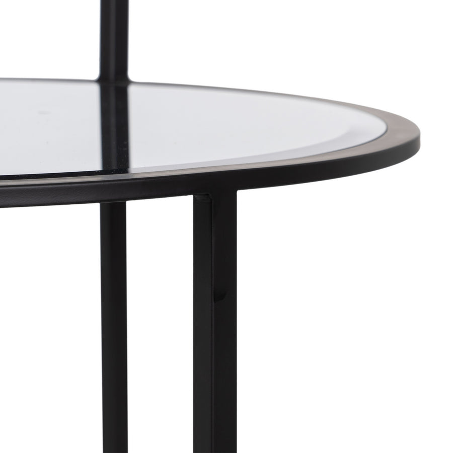 MESITA NEGRO METAL-ESPEJO SALÓN 59 X 59 X 67,50 CM