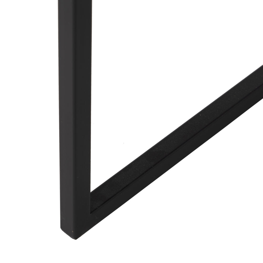 BLACK METAL-MIRROR SIDE TABLE LIVING ROOM 59 X 59 X 67.50 CM