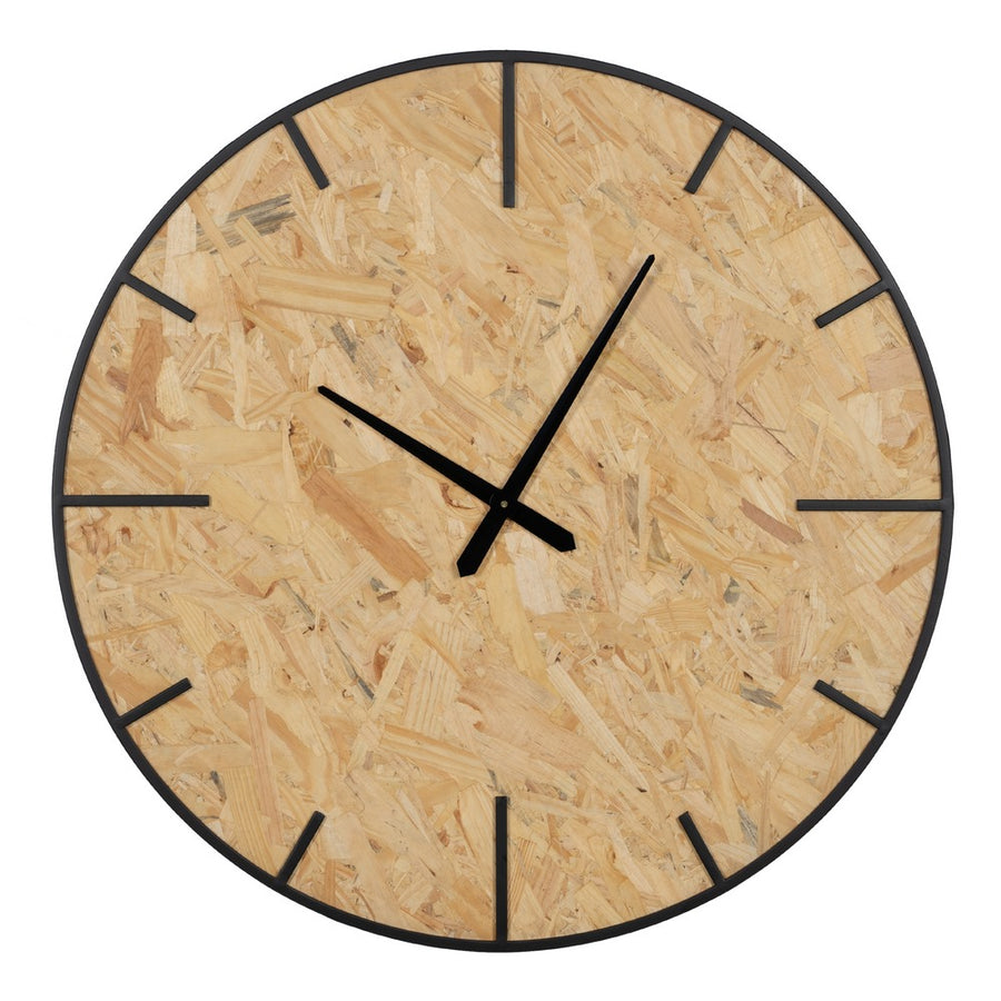 RELOJ NATURAL-NEGRO DM-METAL DECORACIÓN 80 X 4,50 X 80 CM