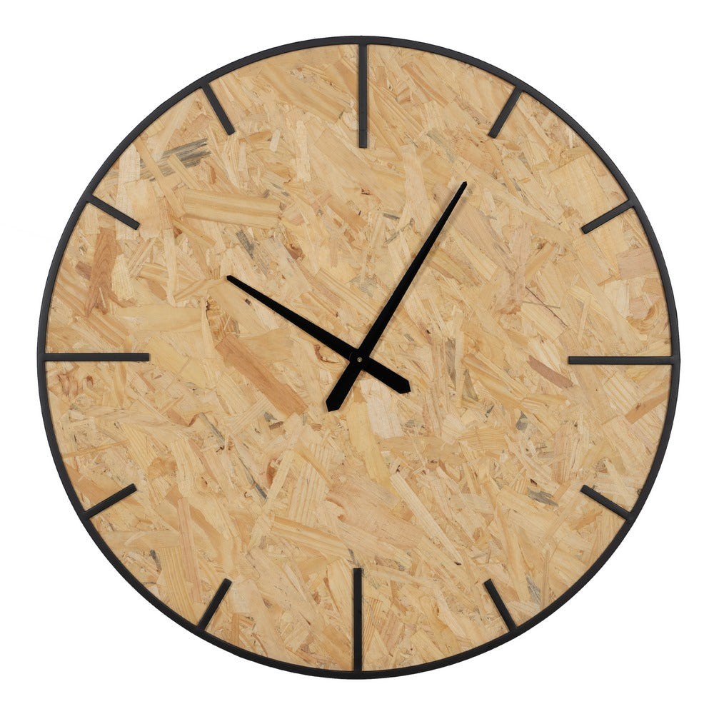 RELOJ NATURAL-NEGRO DM-METAL DECORACIÓN 80 X 4,50 X 80 CM