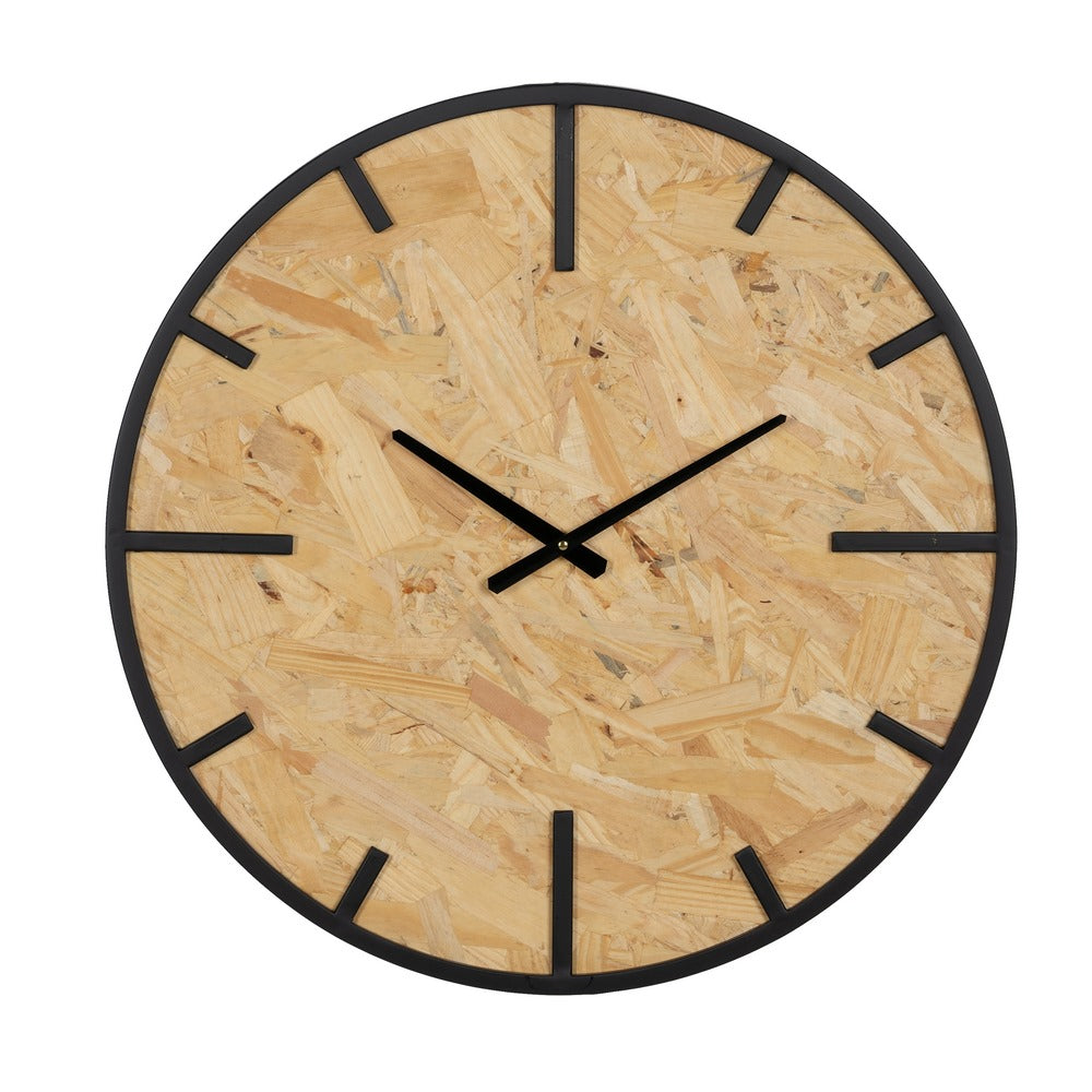 RELOJ NATURAL-NEGRO DM-METAL DECORACIÓN 60 X 4,50 X 60 CM