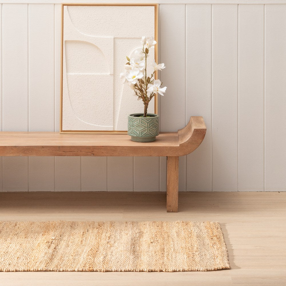 ALFOMBRA NATURAL YUTE ALTEA DECORACIÓN 70 X 170 CM