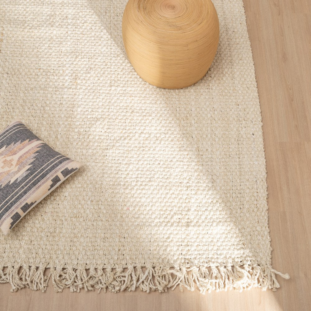 ALFOMBRA CREMA YUTE ALTEA DECORACIÓN 160 X 230 CM