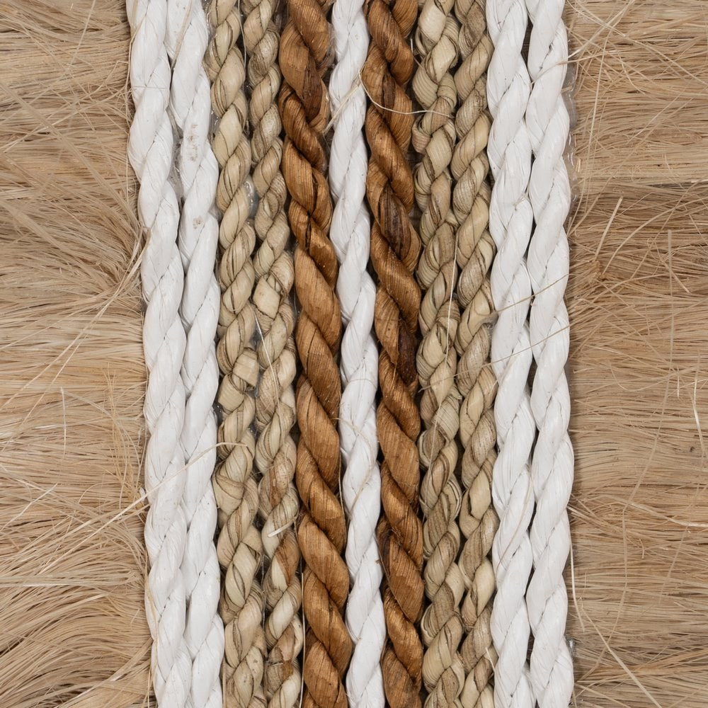 WALL MURAL NATURAL FIBRE DECORATION 30 X 8 X 38 CM
